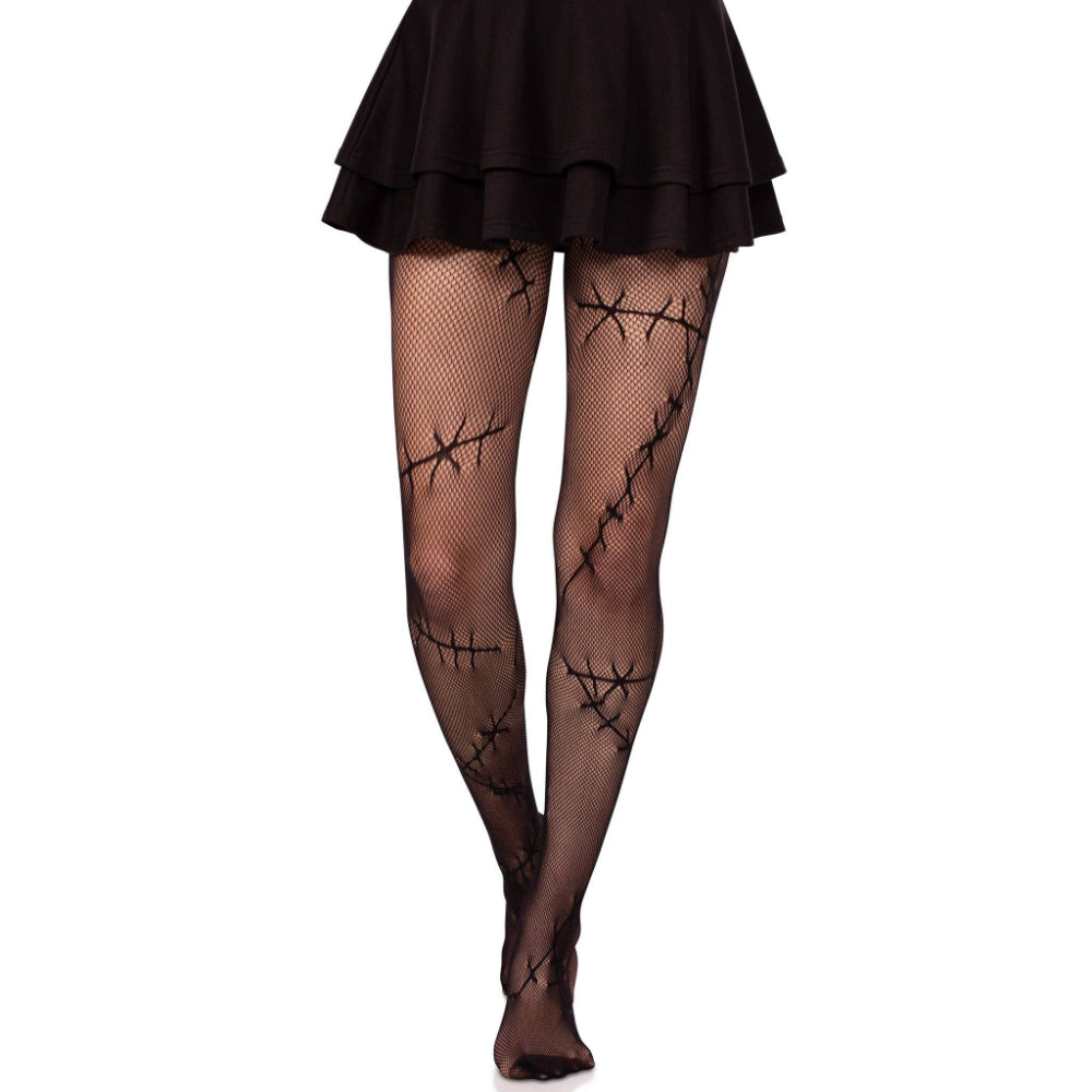 Stitched Up Net Tights