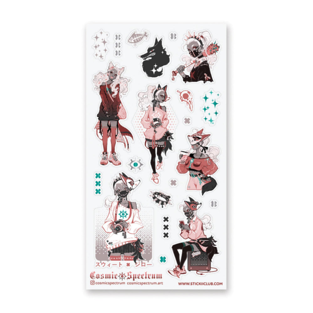Stylish Streetwear Sticker Sheet Sticker STICKII   