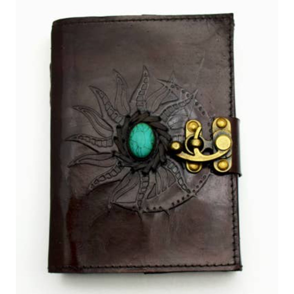 Sun Moon Leather Embossed Journal