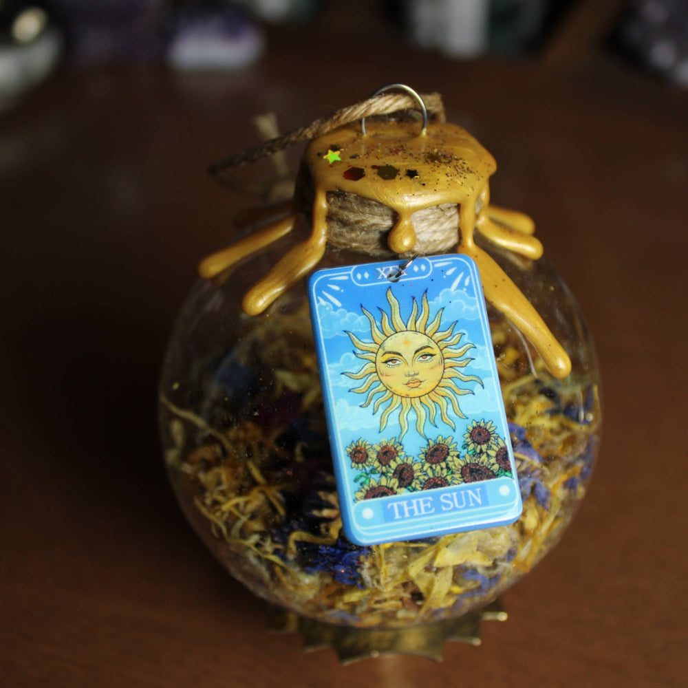 Sun Tarot Hanging Witch Ball