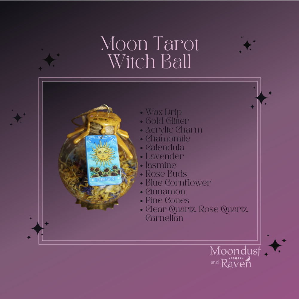 Sun Tarot Hanging Witch Ball