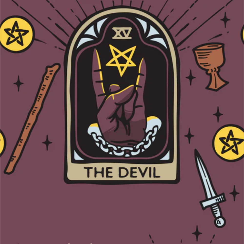 Tarot Nouveau Devil Crew Socks