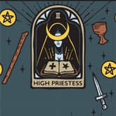 Tarot Nouveau High Priestess Crew Socks