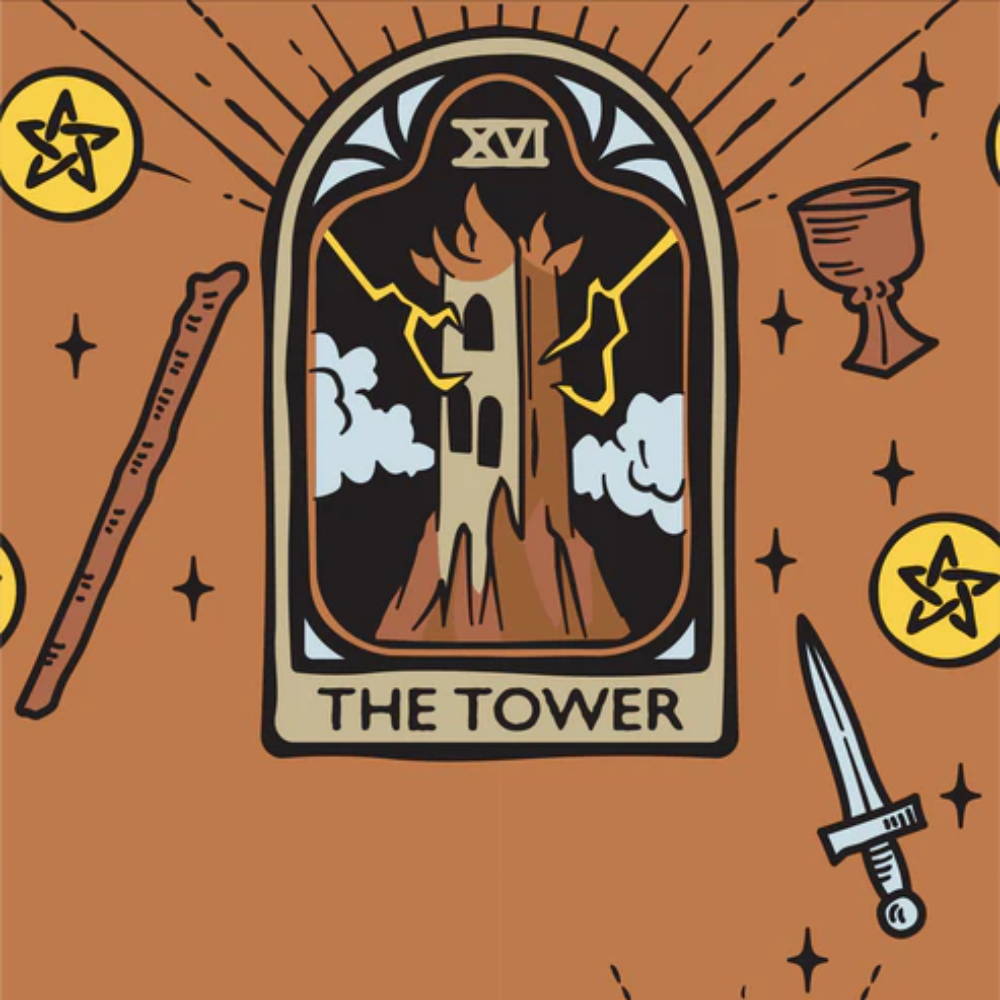 Tarot Nouveau Tower Crew Socks