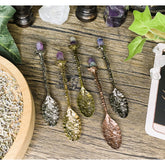 Tea and Herb Spoon with Rainbow Fluorite