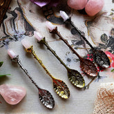 Tea and Herb Spoon with Rose Quartz