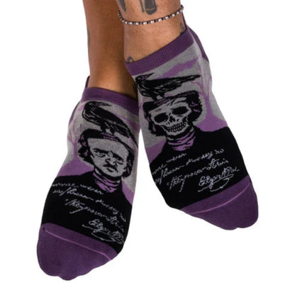 The Raven Poe Ankle Socks