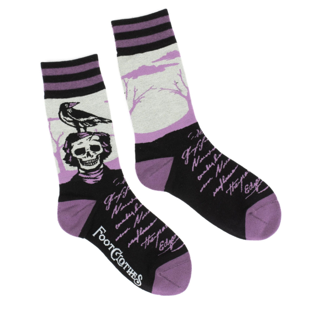 The Raven Poe Crew Socks Clothing FootClothes   
