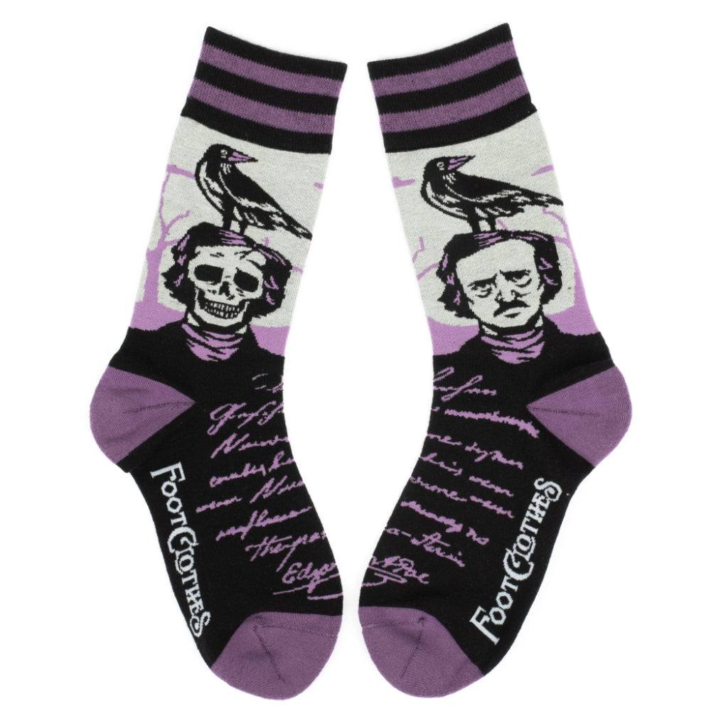 The Raven Poe Crew Socks Clothing FootClothes   