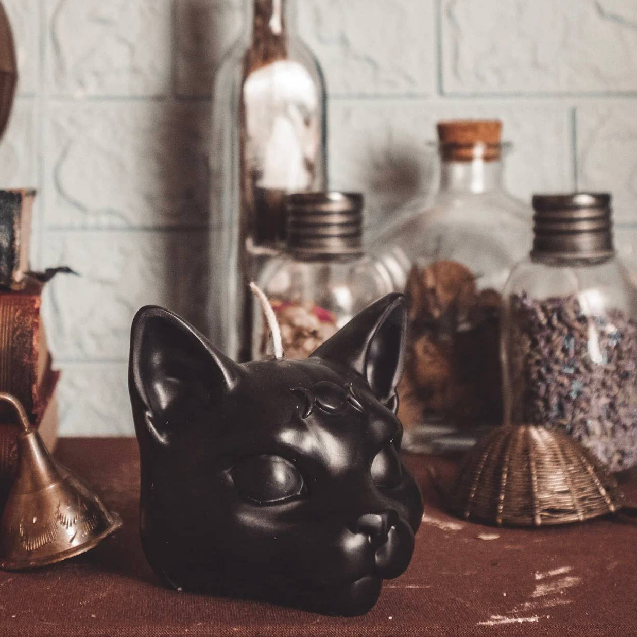 Third Eye Cat Pillar Candle