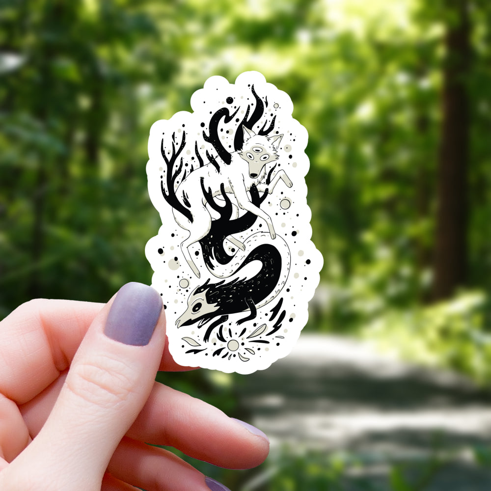 Three Eyed Wolf Celestial Sticker