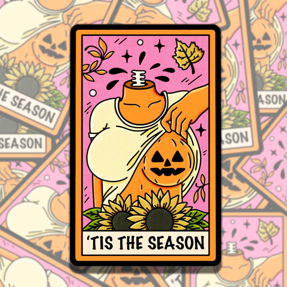 Tis the Season Zombie Woman Vinyl Sticker