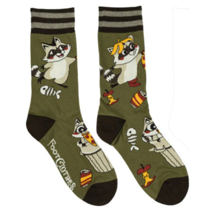 Trash Panda Pizza Party Crew Socks
