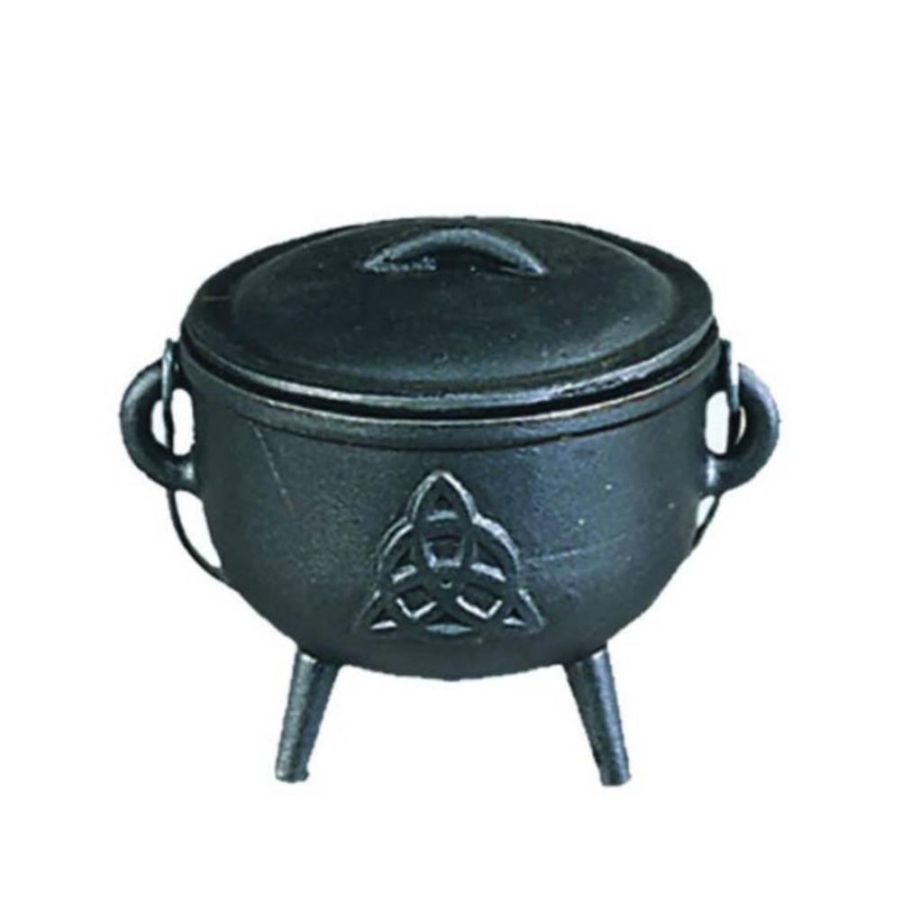 Triquetra Cast Iron Cauldron (4.5in.) Witchcraft Designs by Deekay Inc.