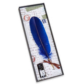 Turkey Quill and Ink Set Blue