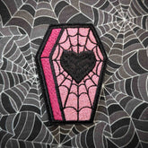 Valentine Heart Coffin Iron On Patch