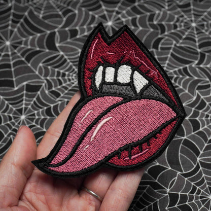 Vampire French Kiss Iron On Patch