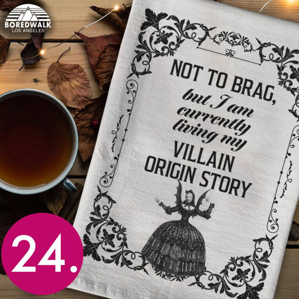 Villain Origin Story Kitchen Towel
