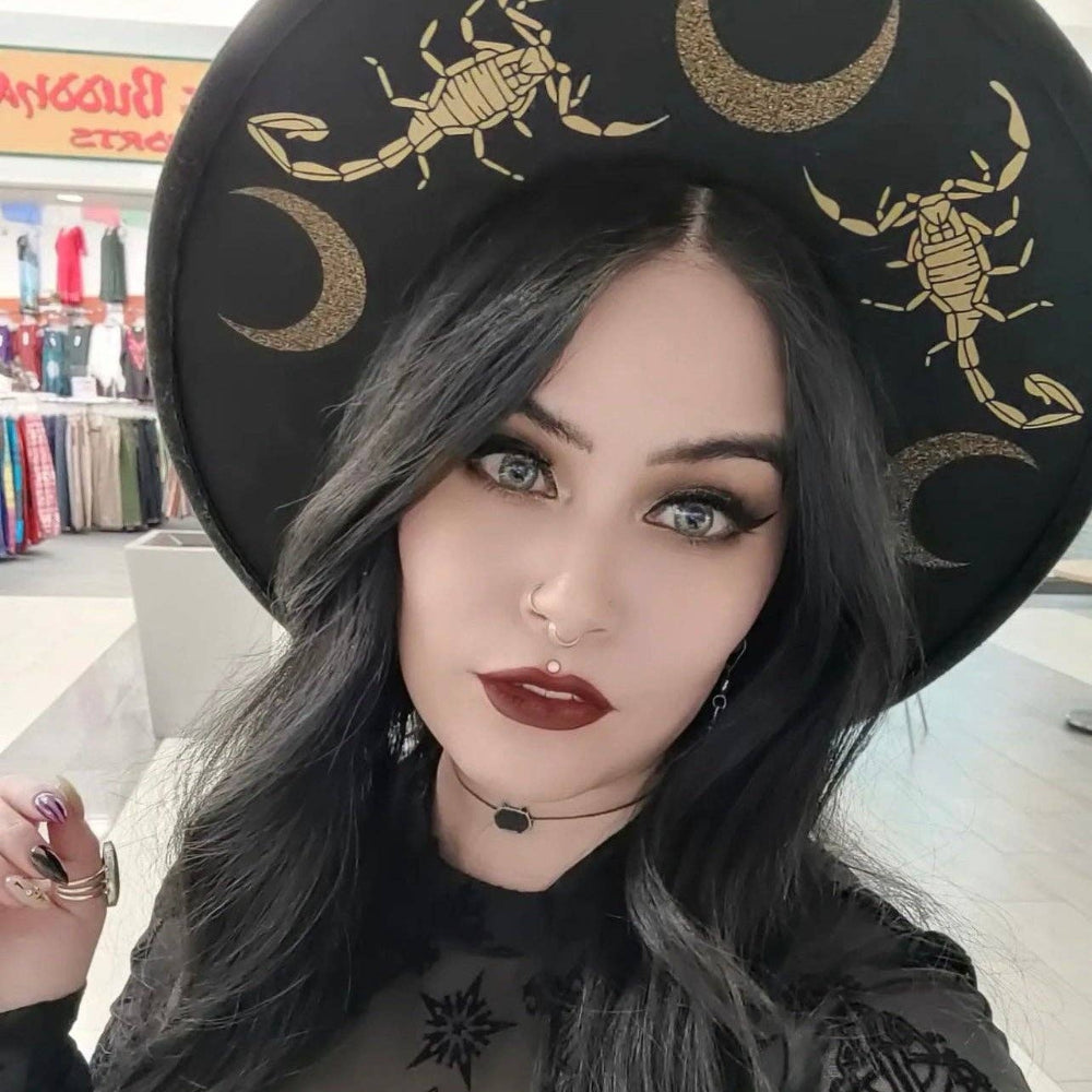 Wide Brim Hat Scorpions and Moons