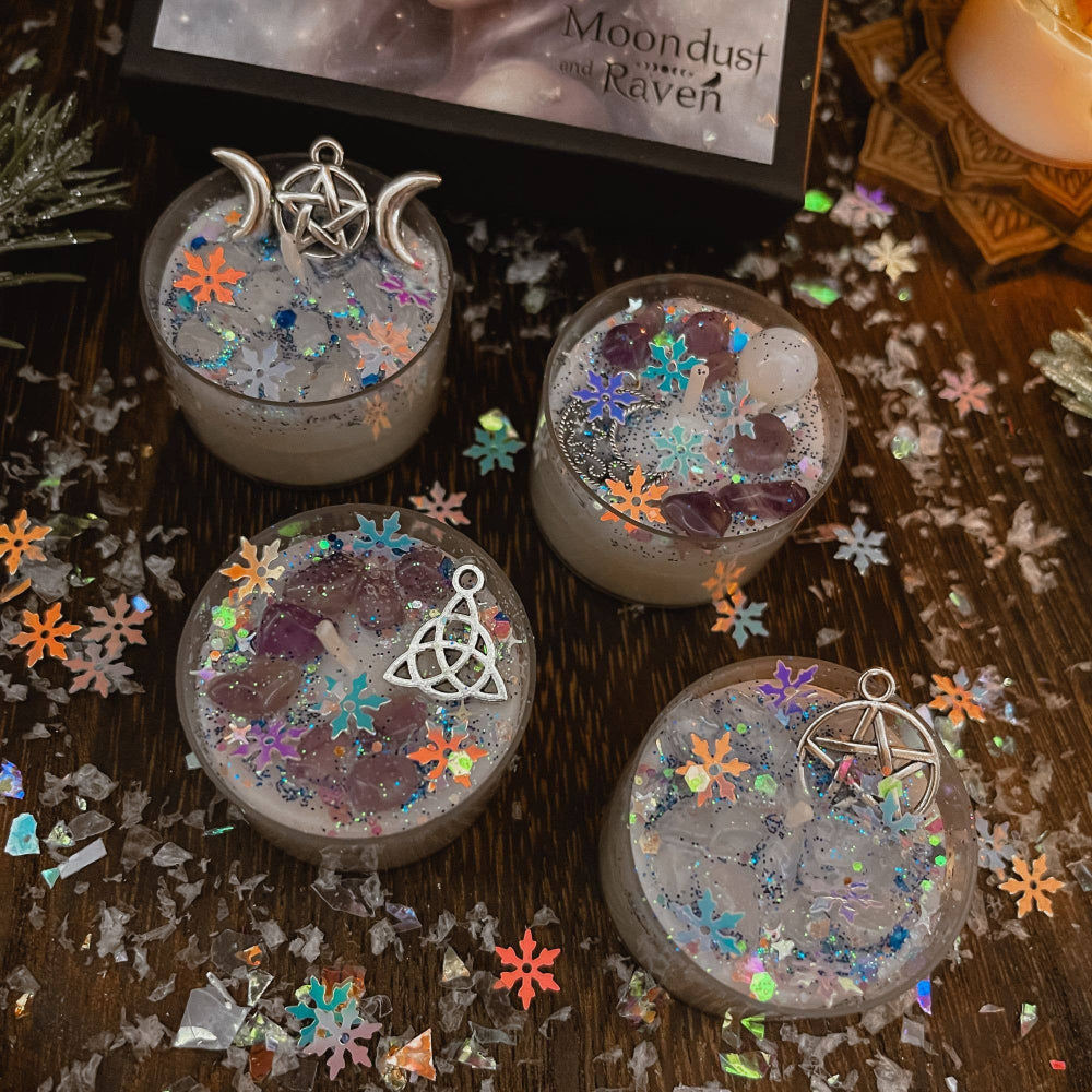Winter Witch Tealight Candles Witchcraft Moondust and Raven   