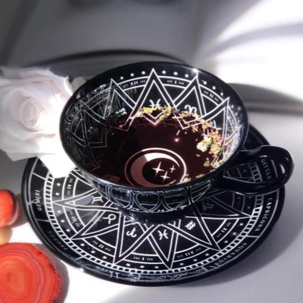 Zodiac Cup and Saucer Home Decor Killstar   