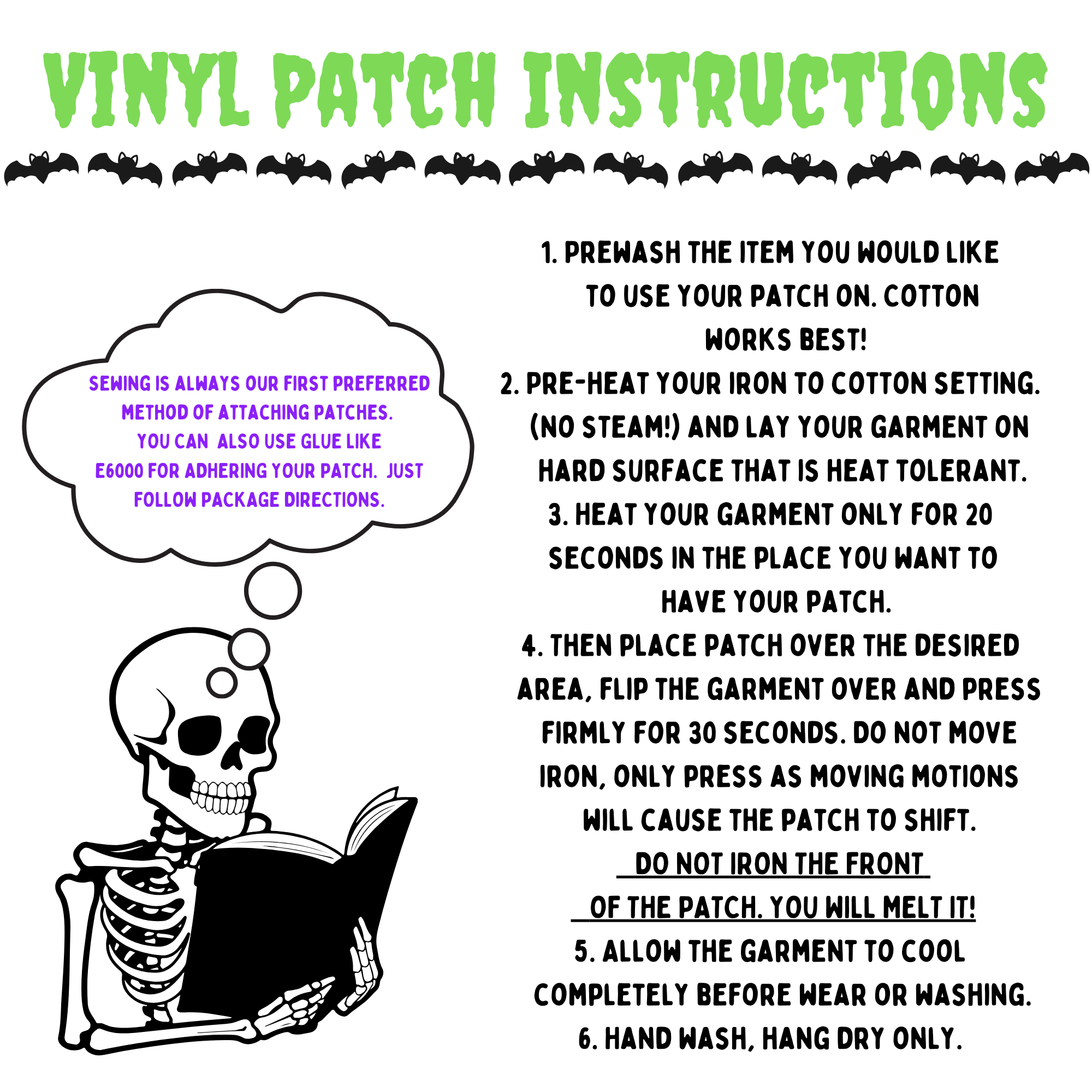 Ram Skull Iron-On Patch