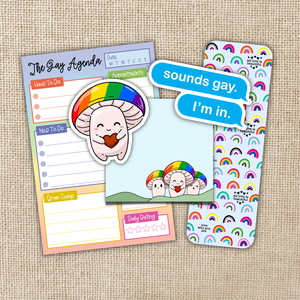 Gay Pride Boxed Stationery Gift Set