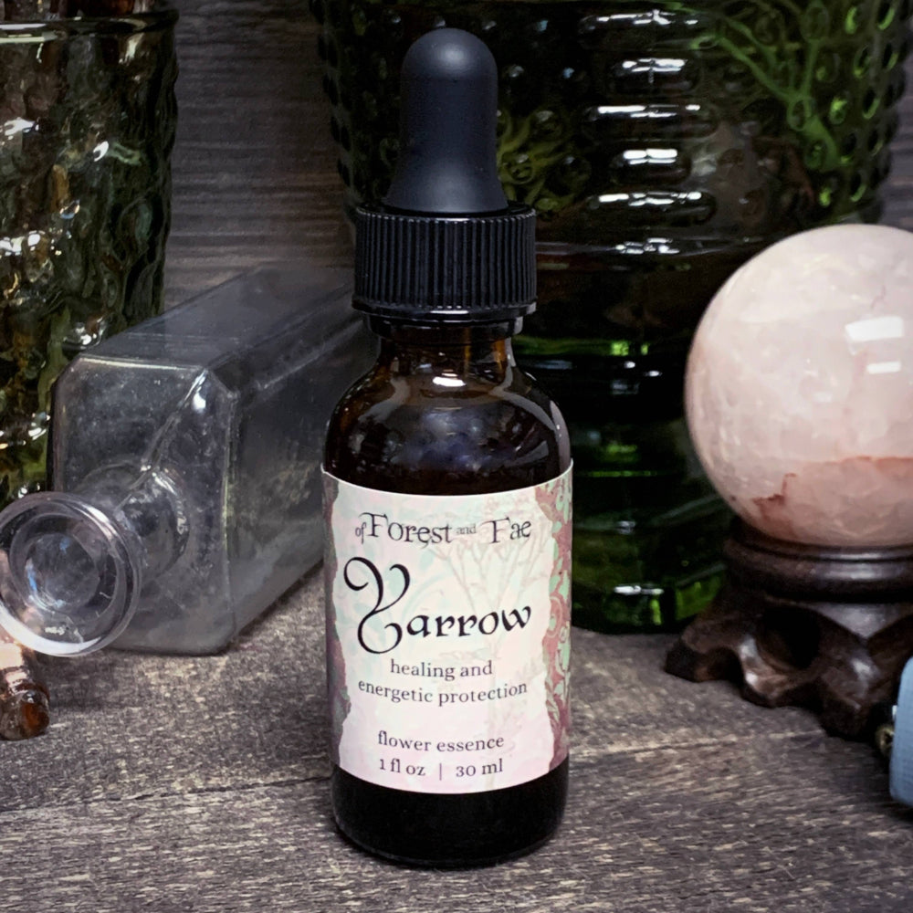 Yarrow flower essence for energy work Protection Witchcraft of Forest and Fae   