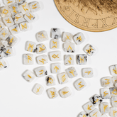 Futhark Rune Set Rainbow Moonstone