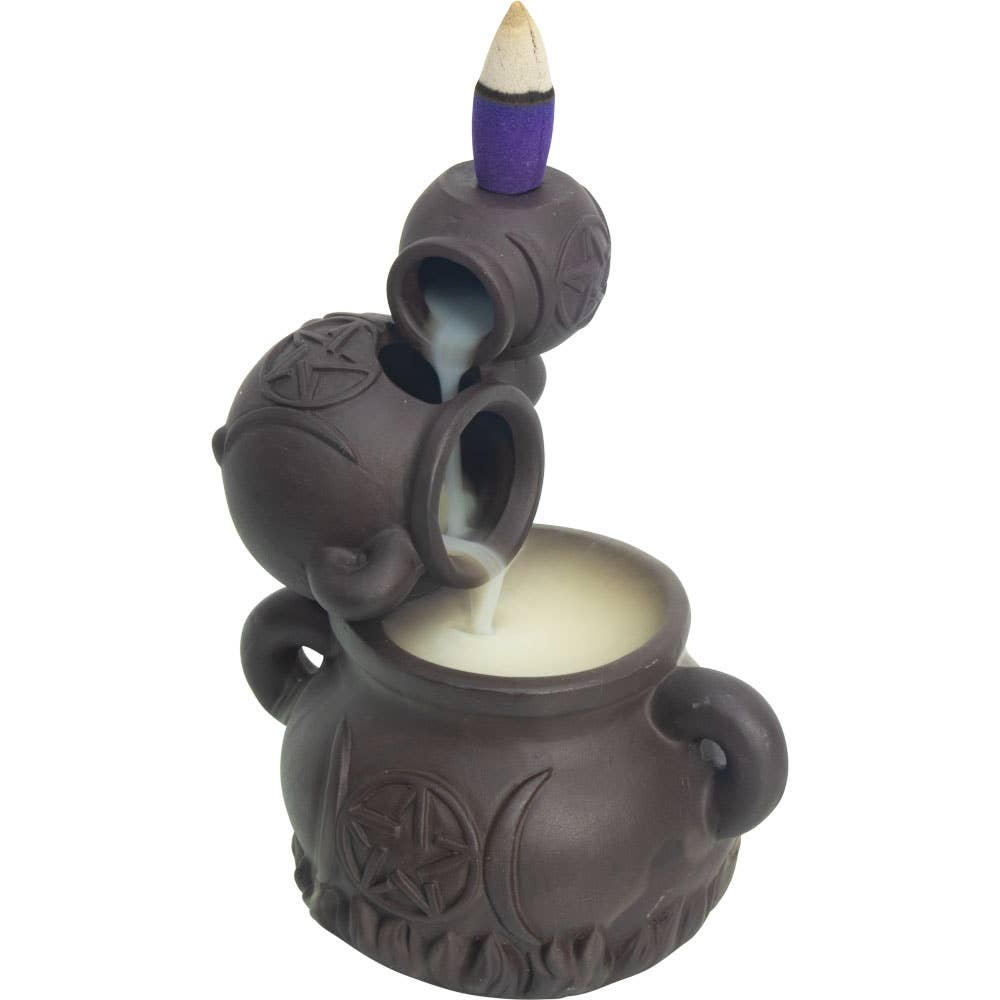 Triple Cauldron Backflow Incense Burner Home Decor Kheops International