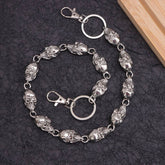 Skull Head Metal Chain Belt