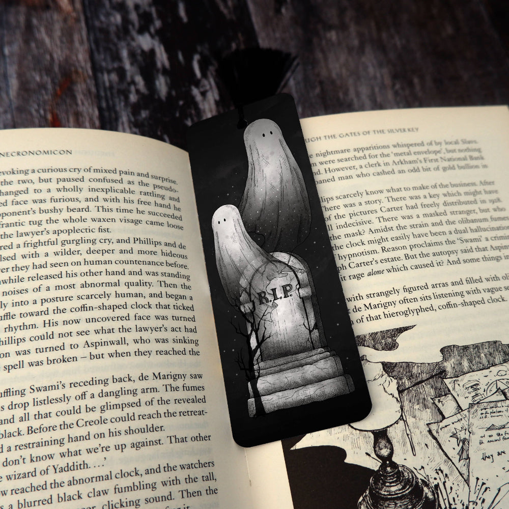 Ghosts and Grave Bookmark Stationery Print is Dead   