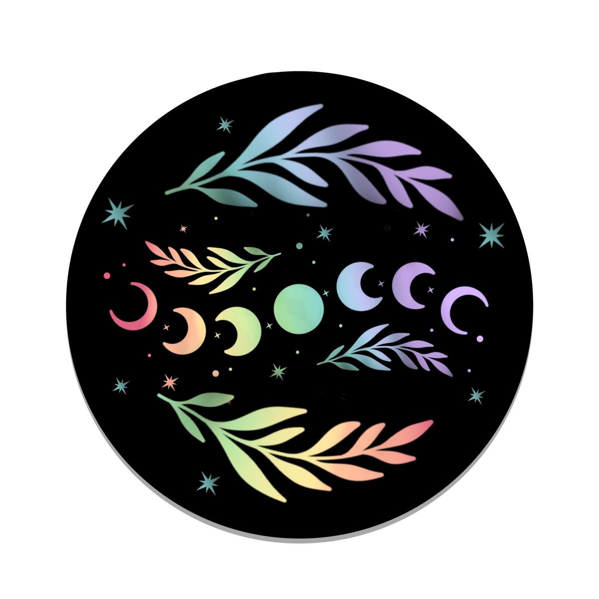 Rainbow Moon Phase Sticker