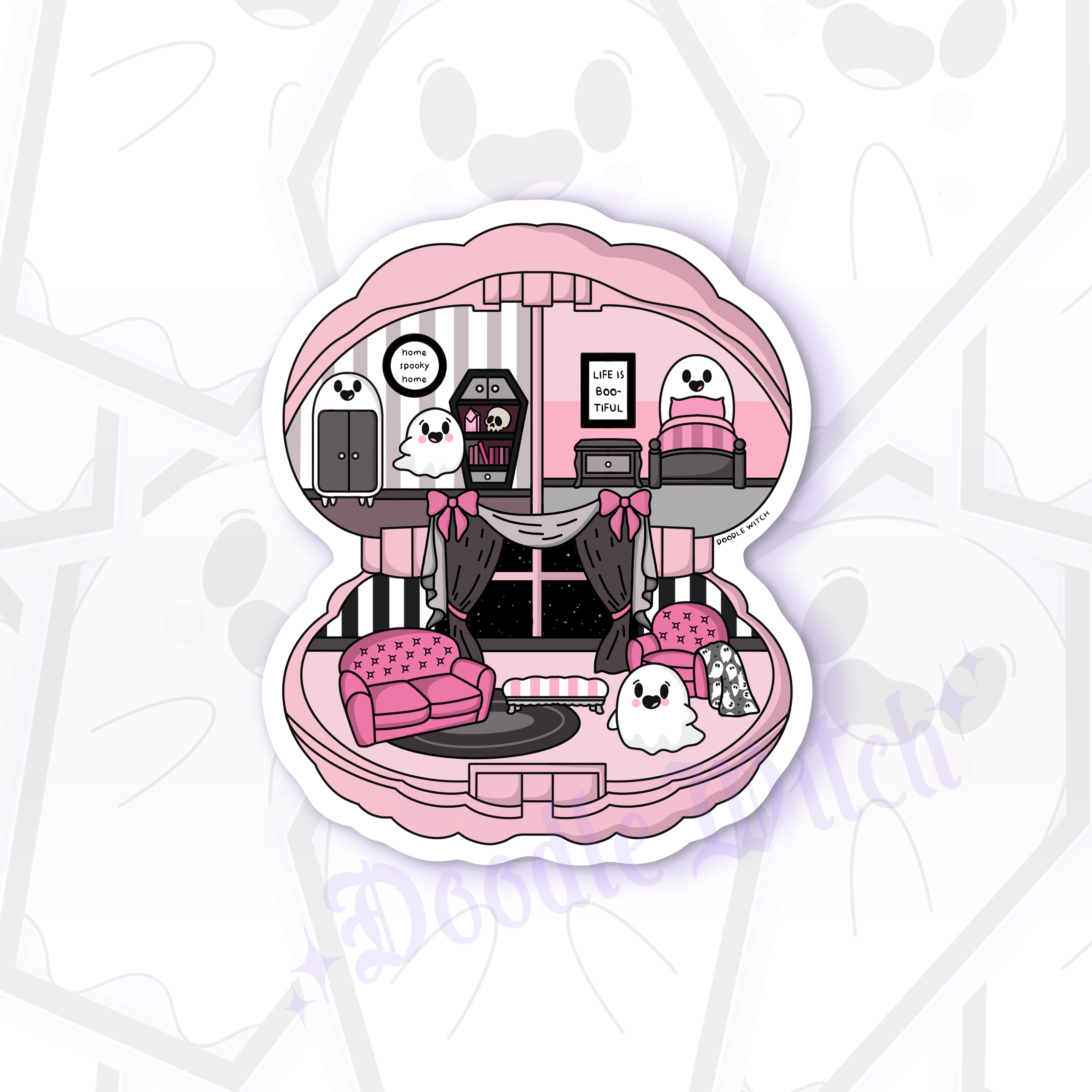 Ghost House Polly Pocket Sticker