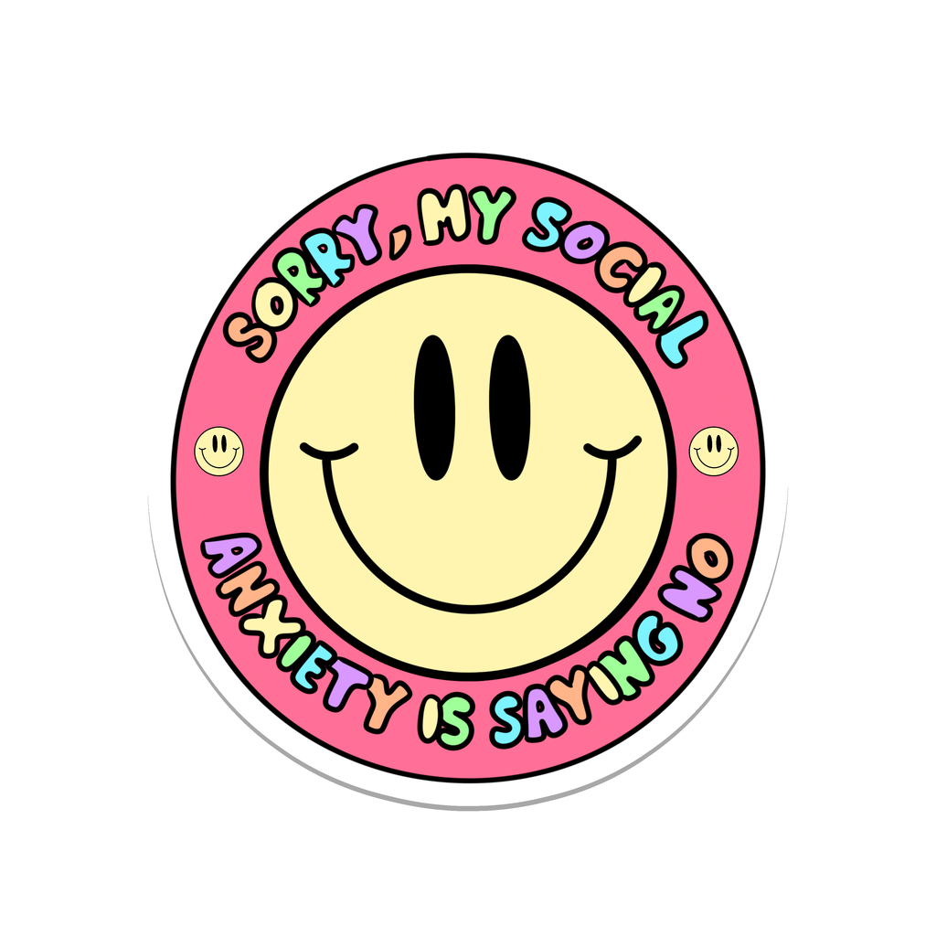 My Social Anxiety is Saying No Sticker Rebel and Siren