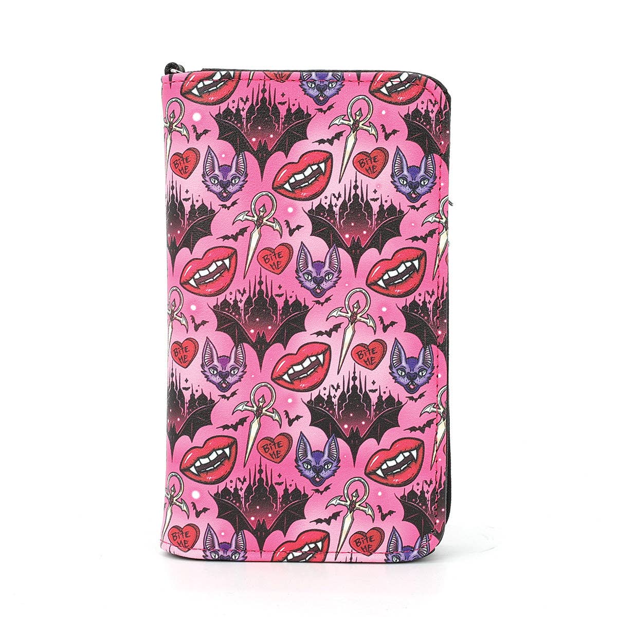 Vampire Smile &amp; Bat Wallet in Vinyl