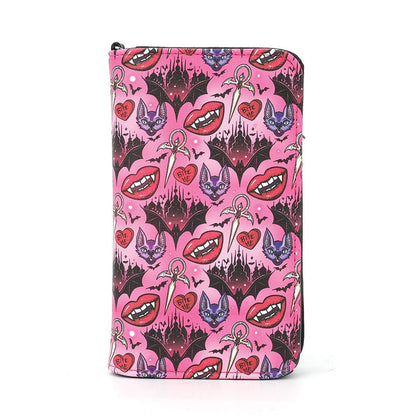 Vampire Smile &amp; Bat Wallet in Vinyl