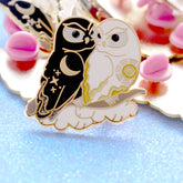 Day and Night Owls Enamel Pin