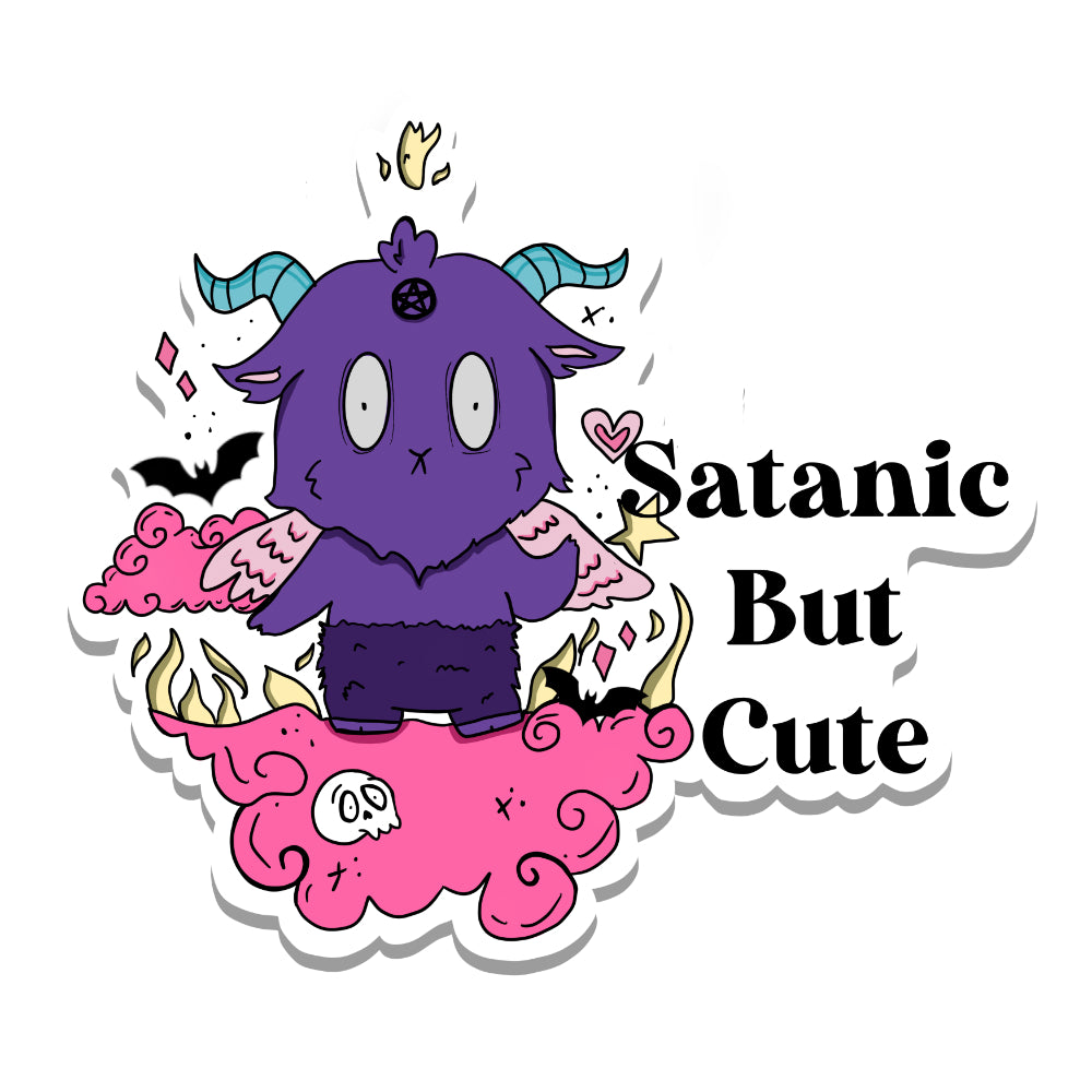 Pastel Goth Baphomet Vinyl Sticker