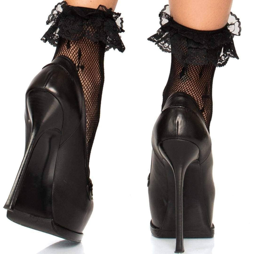 Cross Net Ankle Socks