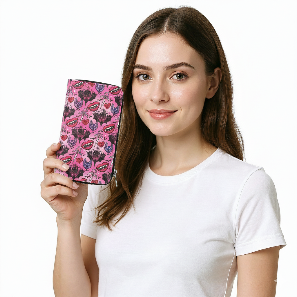 Vampire Smile &amp; Bat Wallet in Vinyl