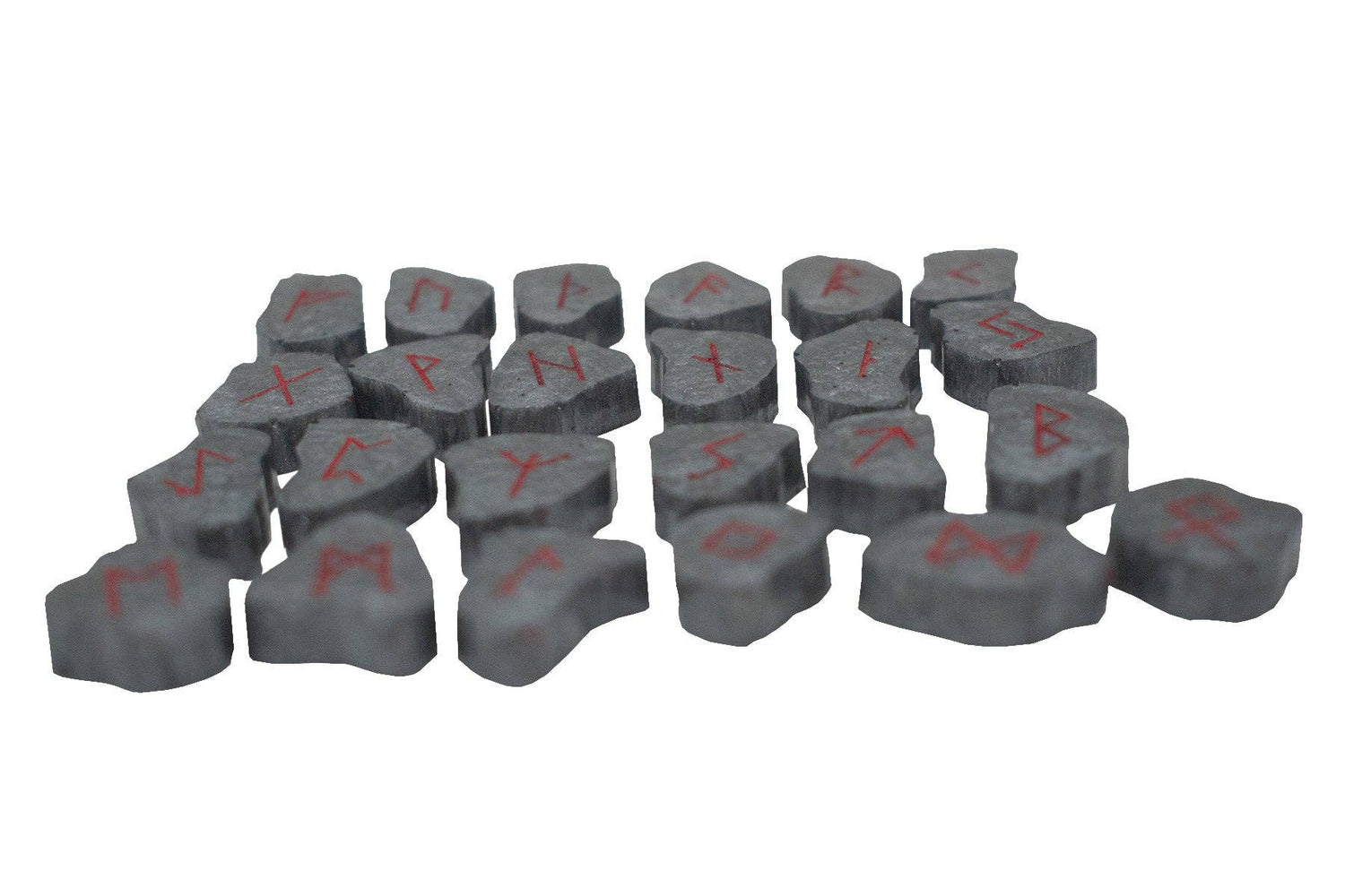 Slate and Red Elder Futhark Rune Set