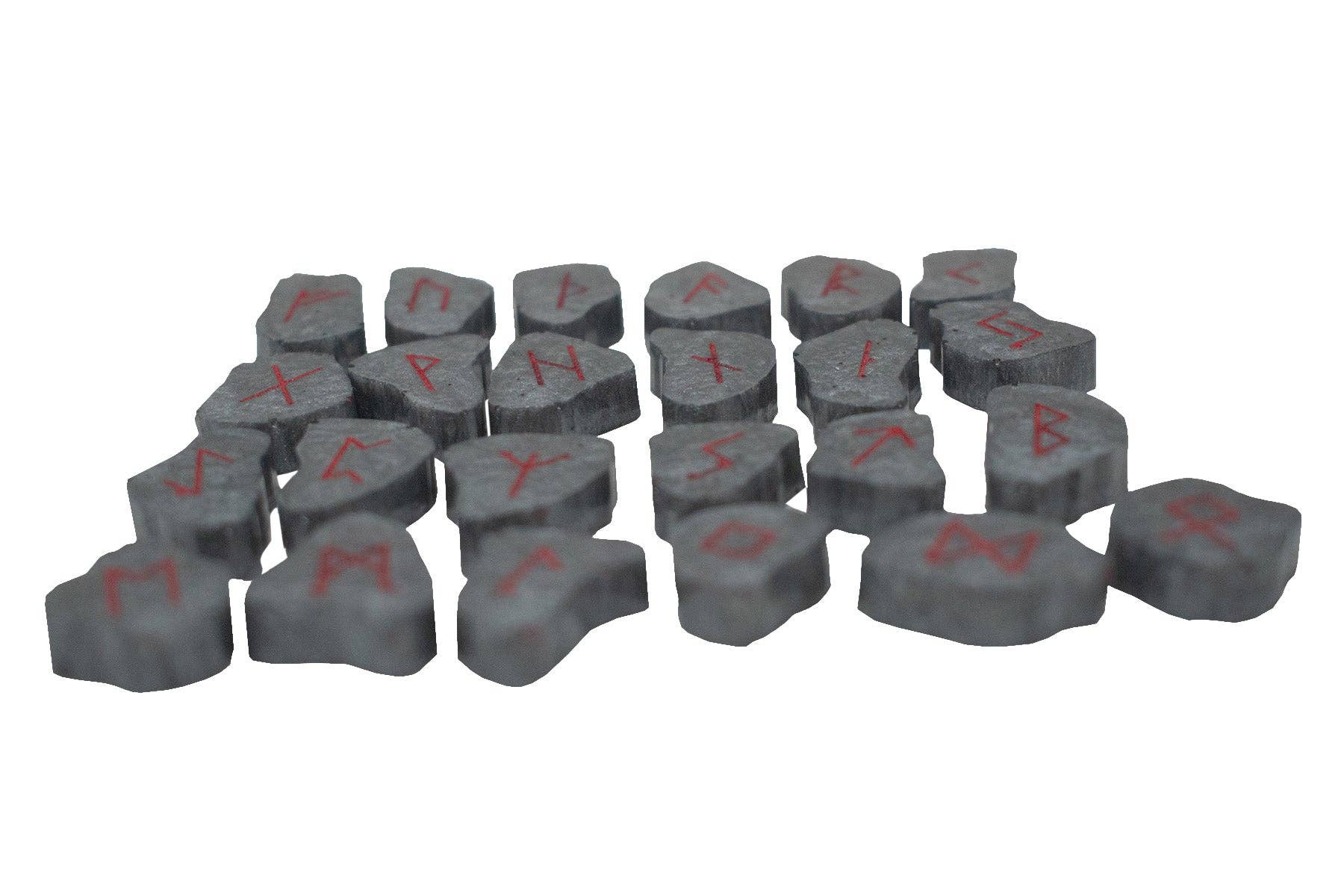 Slate and Red Elder Futhark Rune Set