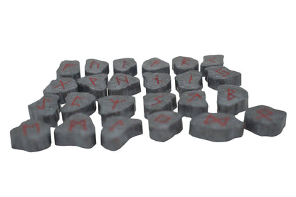 Slate and Red Elder Futhark Rune Set