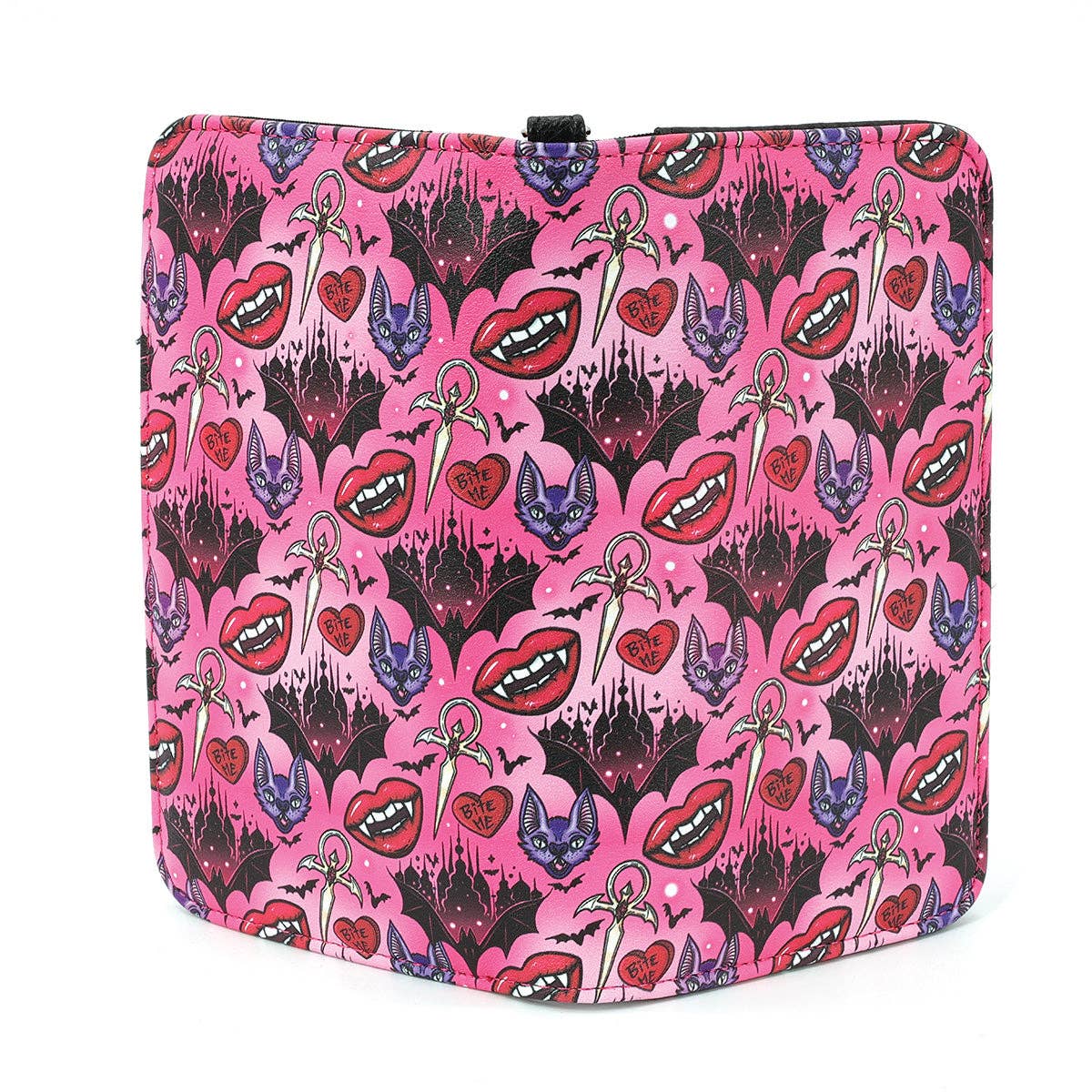 Vampire Smile &amp; Bat Wallet in Vinyl
