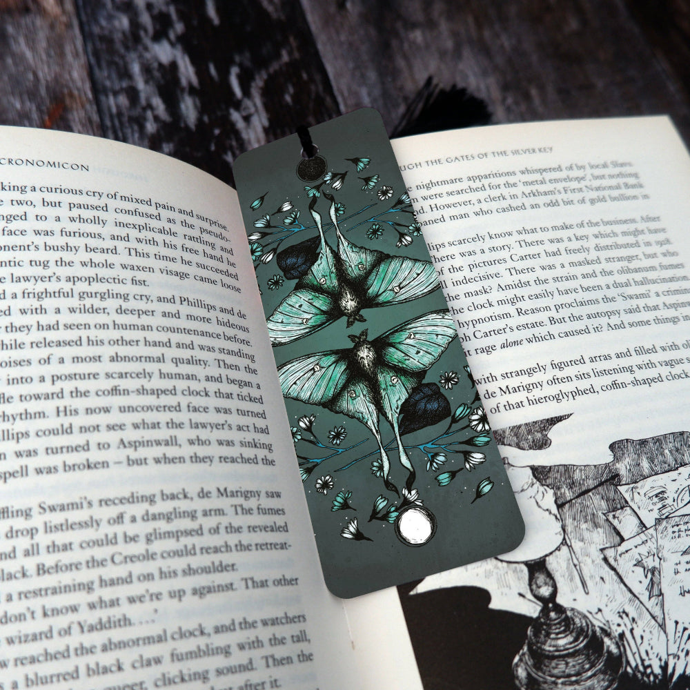 Luna Moth Bookmark Stationery Print is Dead   