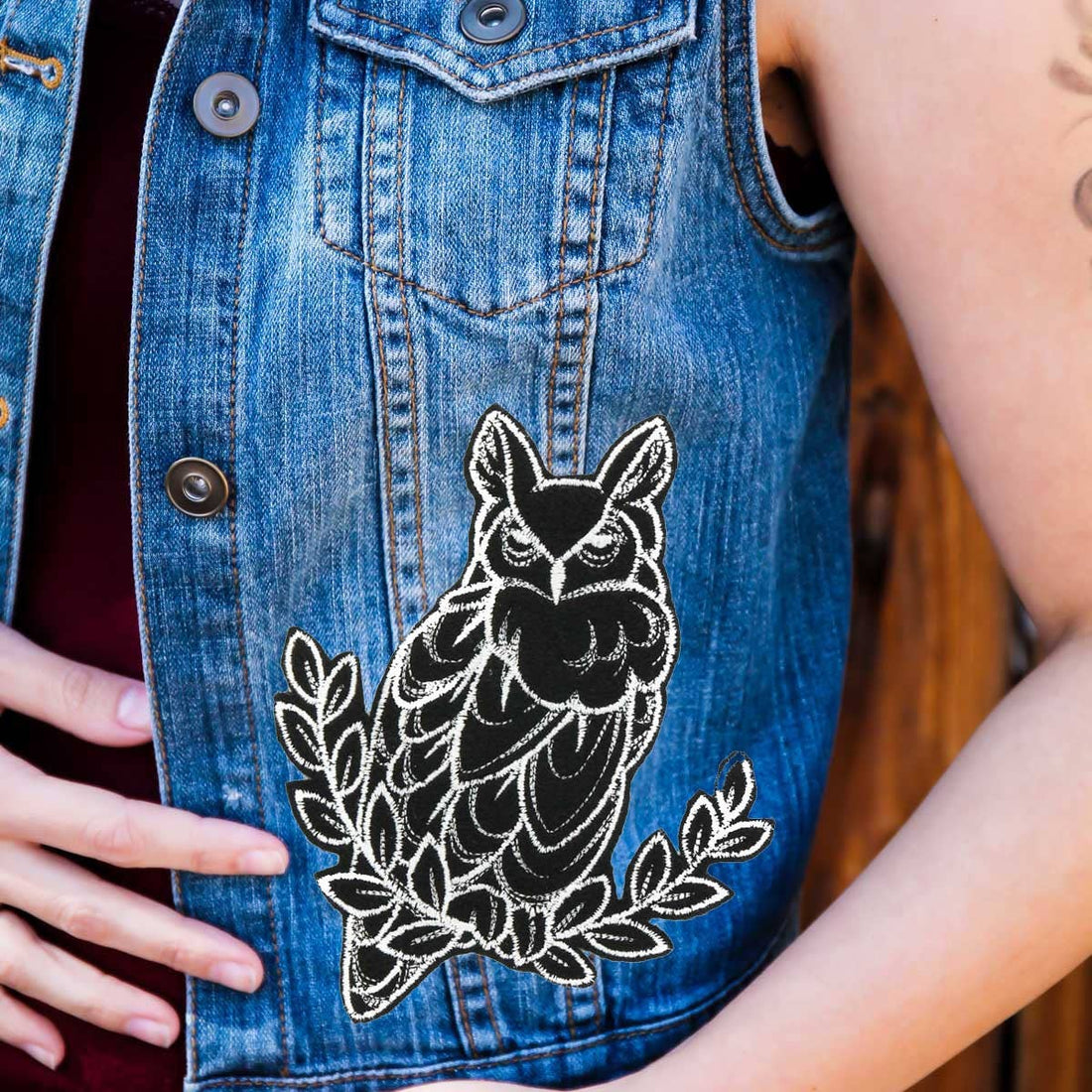 Great Horned Owl Iron On Patch