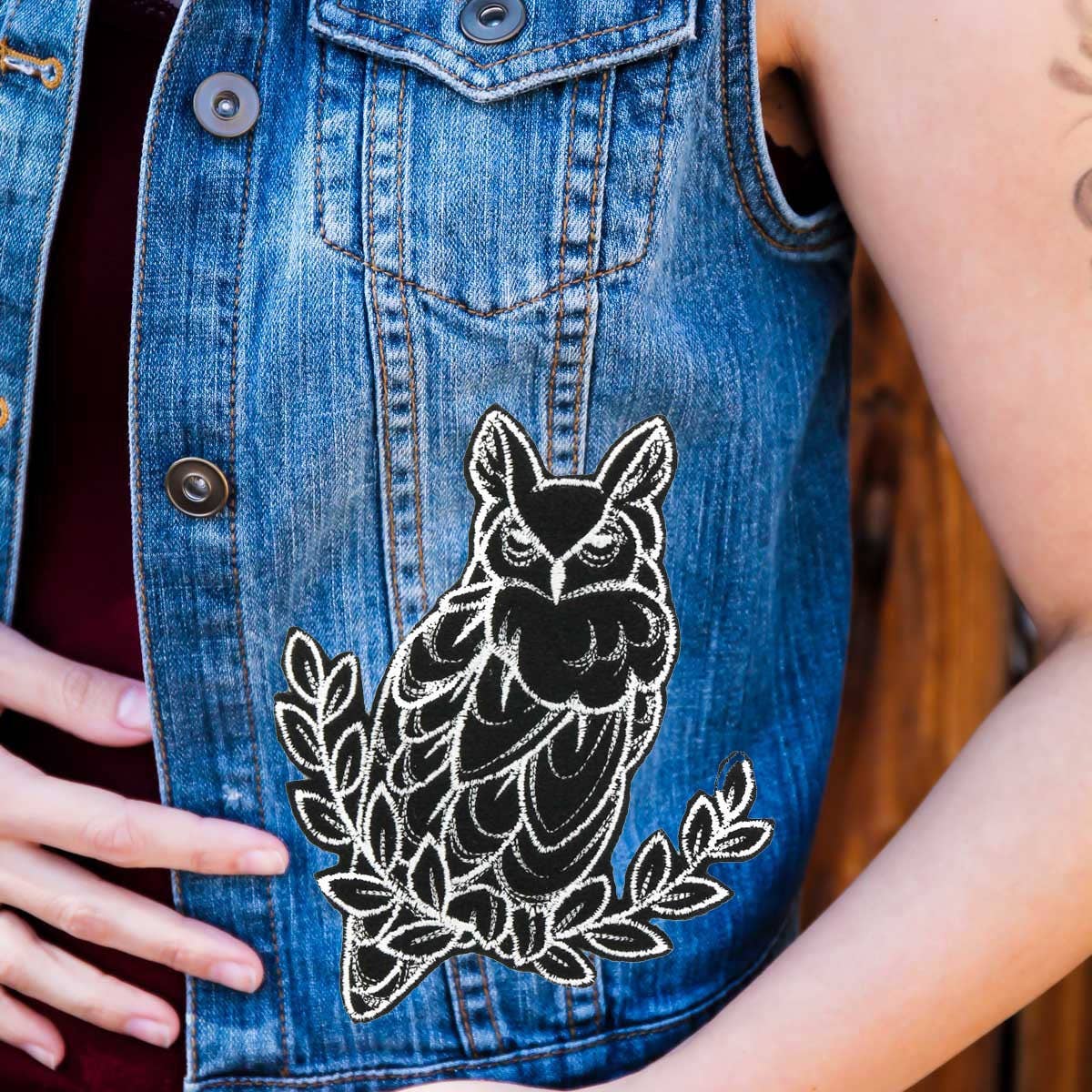 Great Horned Owl Iron On Patch