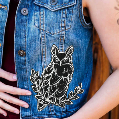 Great Horned Owl Iron On Patch