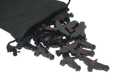 Hugin and Munin Raven Rune Set